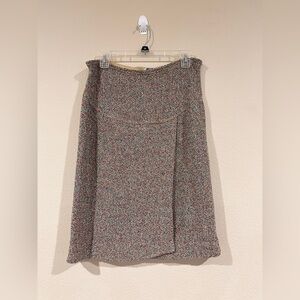 Vintage 90s Missoni Italian Colorful Knit Boucle Wrap Skirt - Size 44 (US large)
